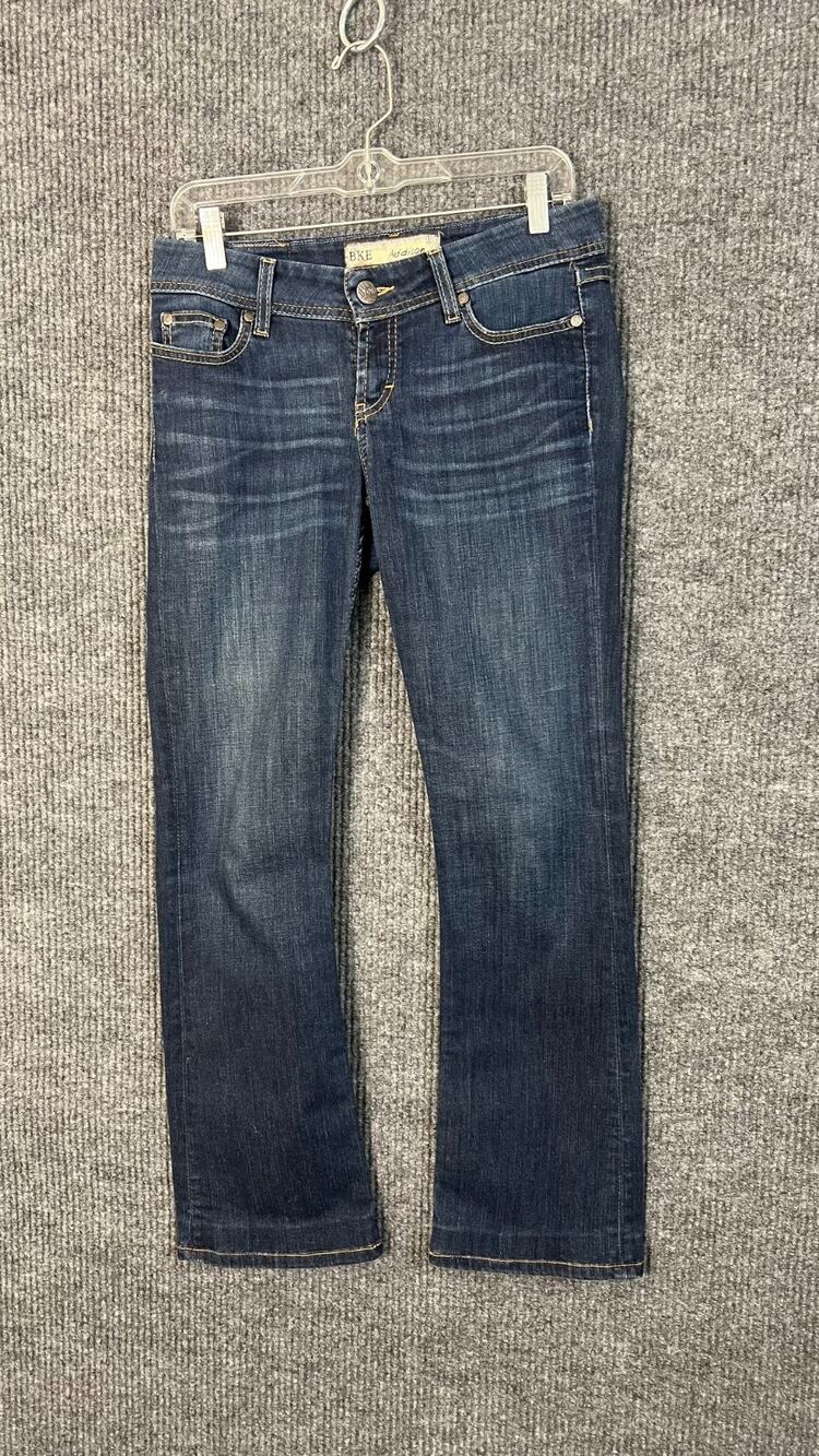 BKE Addison Boot Cut Jeans Womens 27 Blue Medium Wash Heavy Stitch Cowgirl